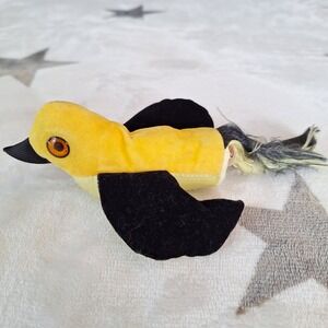Yellow And Black Bird Finger Puppet Toy Fire Robin Richmond Vermont USA